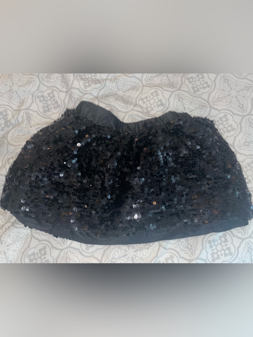 CRAZY 8 Black Sequins Elastic Waistband Skirt XS girls